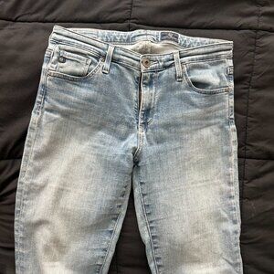 AG Adriano Goldschmied Light Wash Jeans Women’s 27R Distressed Straight